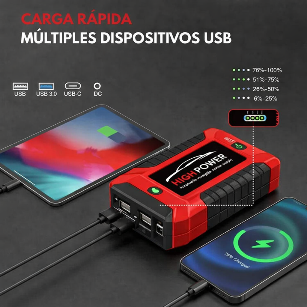 EnergyMax™ - Cargador de batería inteligente y portátil para coche