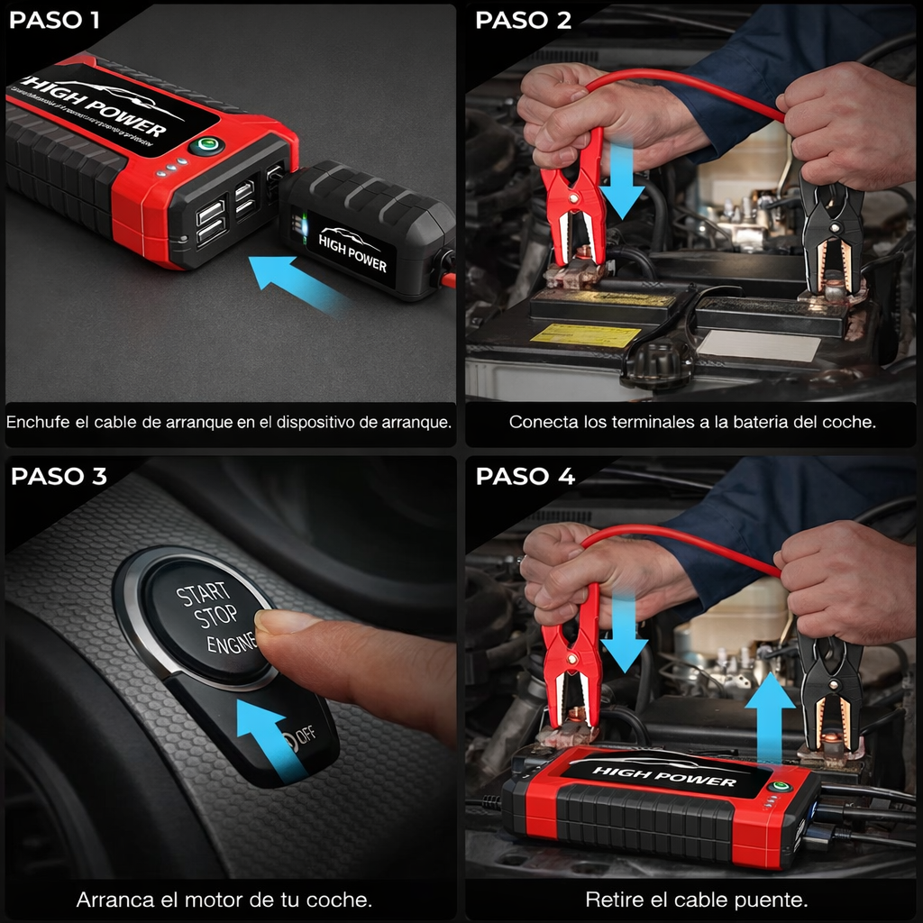 EnergyMax™ - Cargador de batería inteligente y portátil para coche