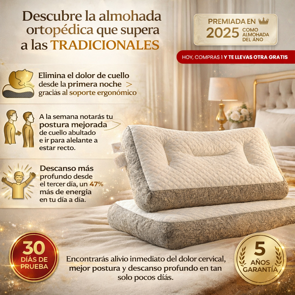 1 + 1 GRATIS | CONFORTSLEEP - La única almohada viscoelástica del mercado suporte para la curcatura del cuelo