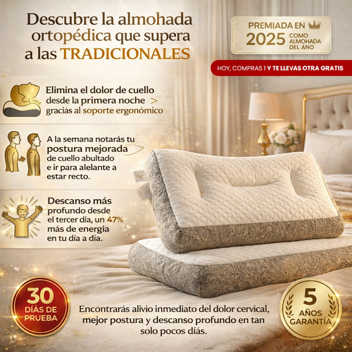 1 + 1 GRATIS | CONFORTSLEEP - La única almohada viscoelástica del mercado suporte para la curcatura del cuelo