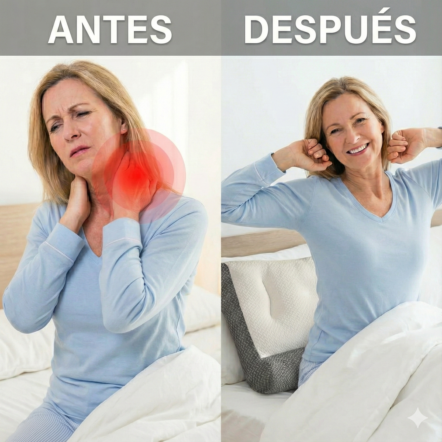 1 + 1 GRATIS | CONFORTSLEEP - La única almohada viscoelástica del mercado suporte para la curcatura del cuelo